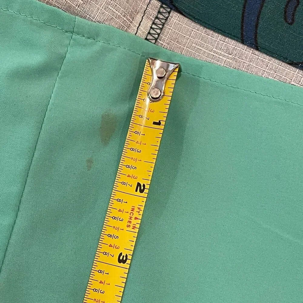 ~ Pink Martini Med Blue Green Tropical A-Line Sleeveless Lined Dress* - Pockets! - Picture 5 of 16